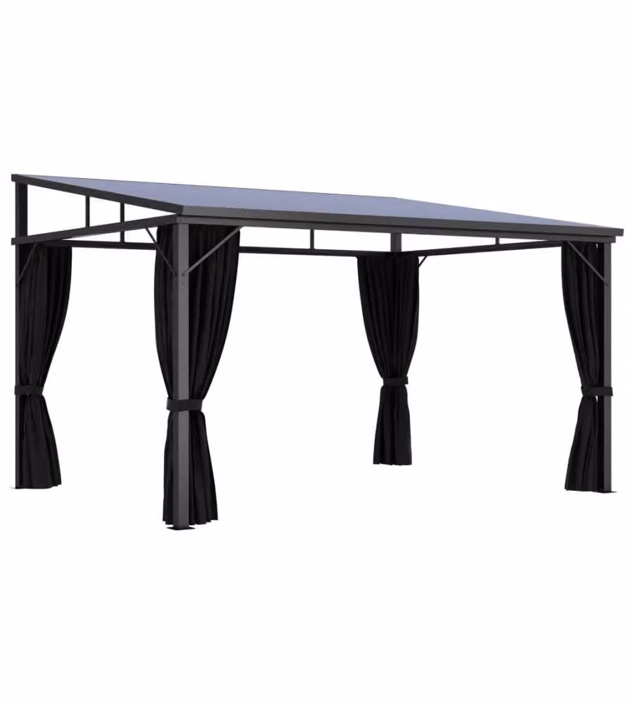 Gazebo con Tenda 405x294x244 cm Antracite