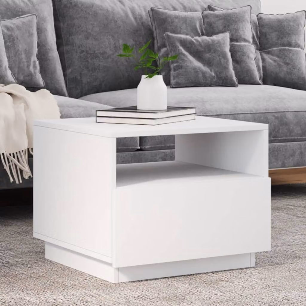 Maison Exclusive - Tavolino con luci LED Bianco 50x49x40 cm