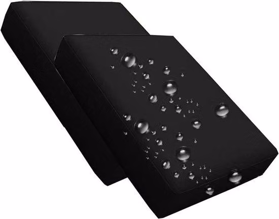 Panchina da terrazza impermeabile - 50x50/60x60 cm - Nero - Protezione per mobili da esterno