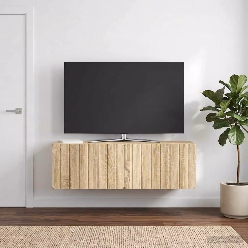 vidaXL Mobile Porta TV da Muro Moderno in Rovere Sonoma, L 98 x P 31 x H 30 cm