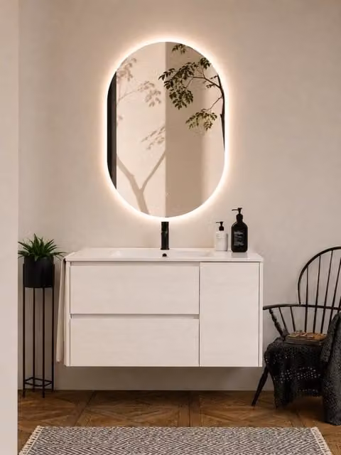 Mobile bagno con lavabo ORIGENBATH ITACA senza specchio 60x45 cm bianco nordico