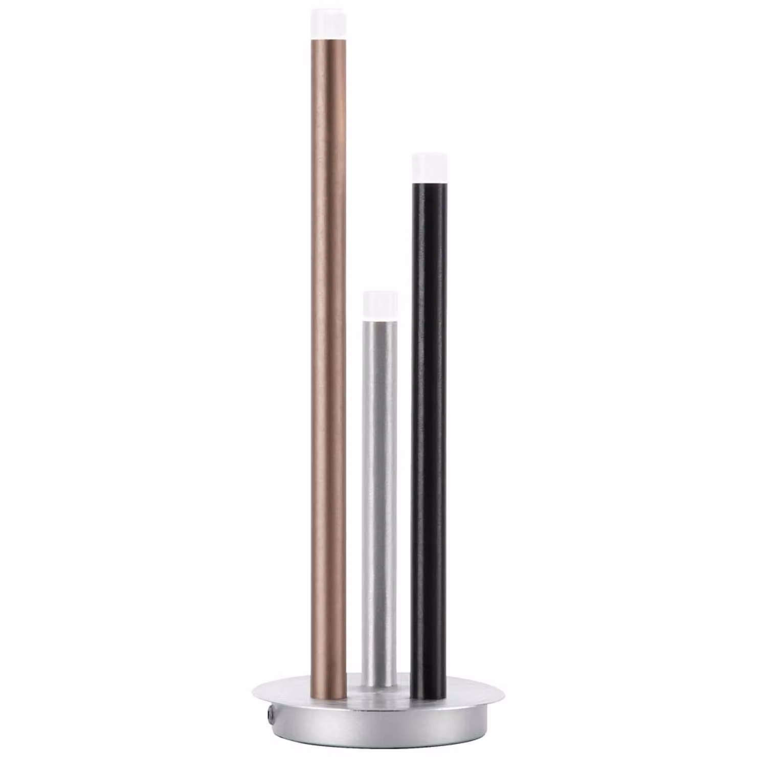 BRILLIANT Lampe Cembalo LED lampada da tavolo 3flg alluminio/nero/marrone | 3x 4W LED integrati, 385lm, 3000K | Dimmerabile in 3 livelli tramite interruttore a cavo intermedio | Risparmio energetico e durata grazie all'inserto LED