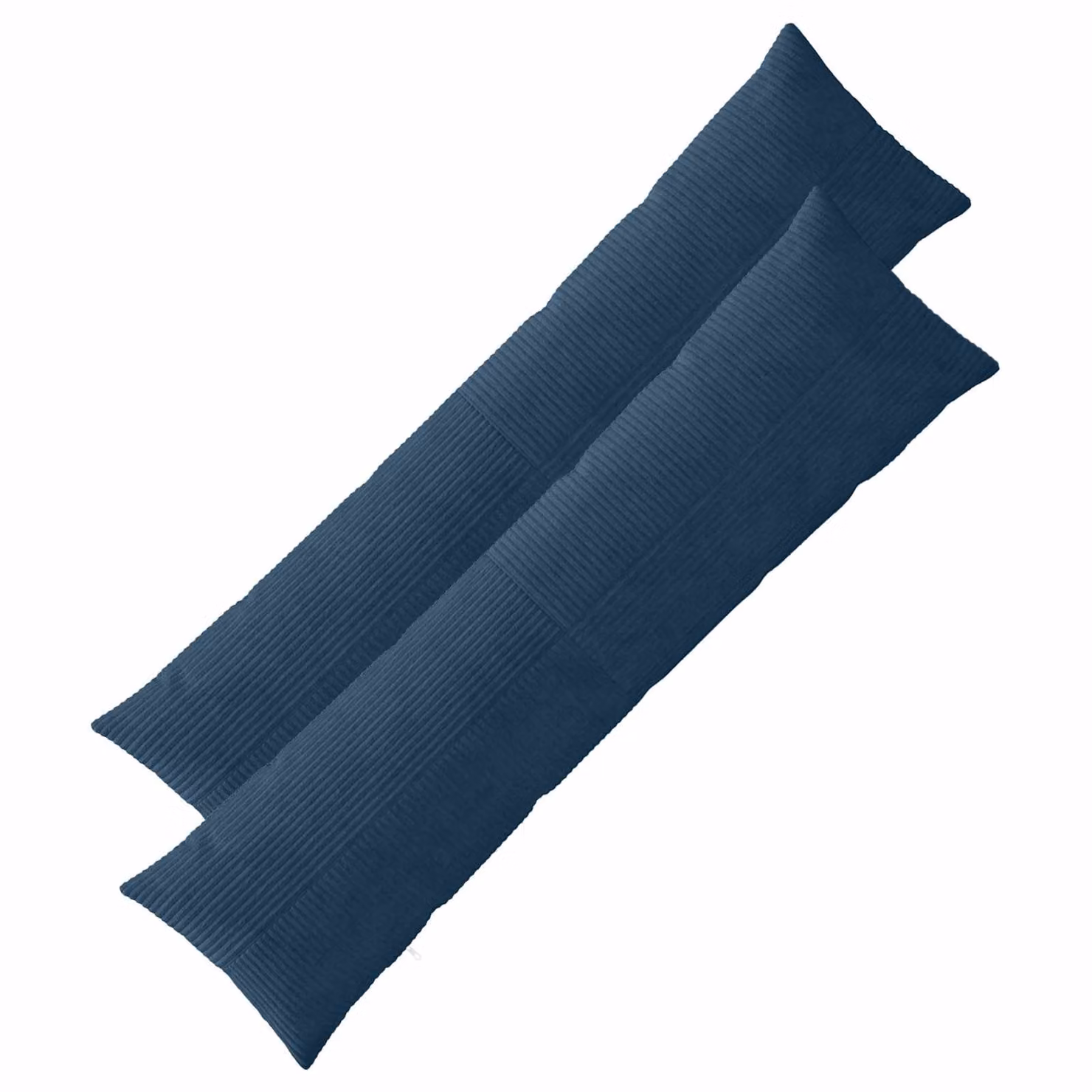 Set di 2 federe vidaXL ALMELO in velluto a coste blu navy, L 145 cm x L 40 cm