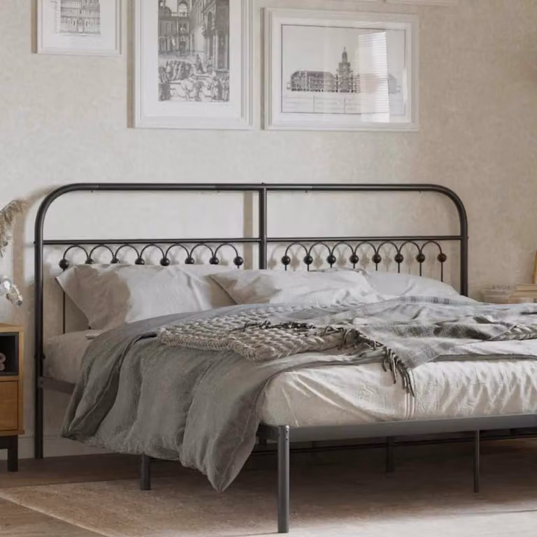 Testiera di ricambio vidaXL in metallo nero per letto 180x200 cm