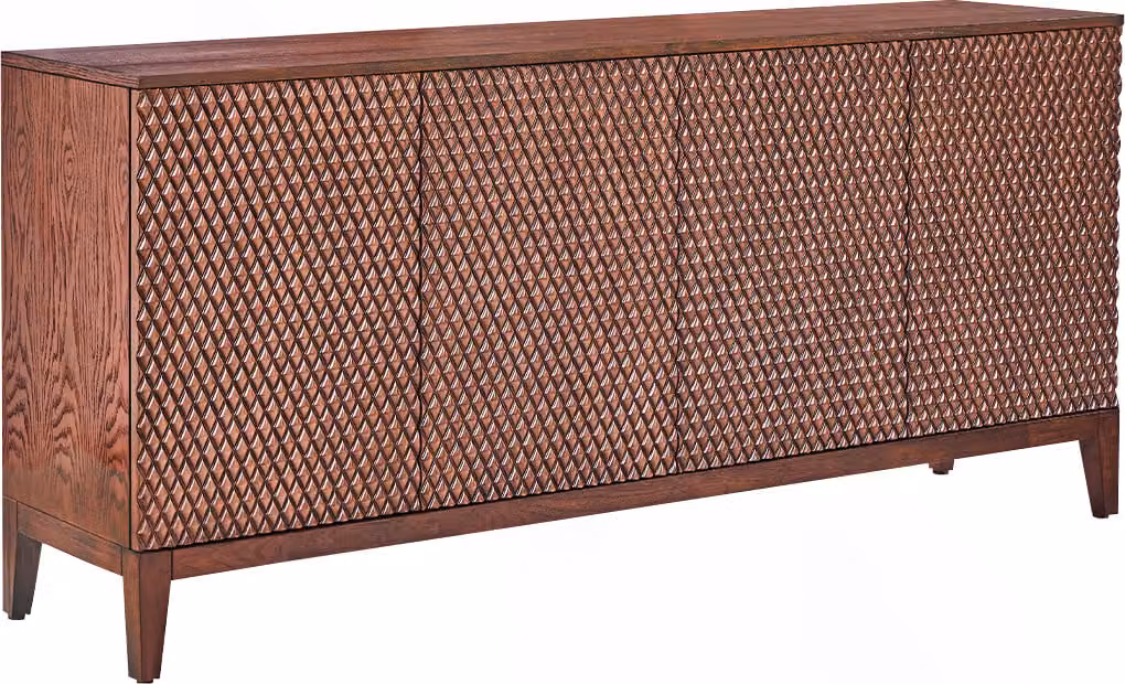 KAWOLA Credenza COPAS 4 ante impiallacciata rovere marrone