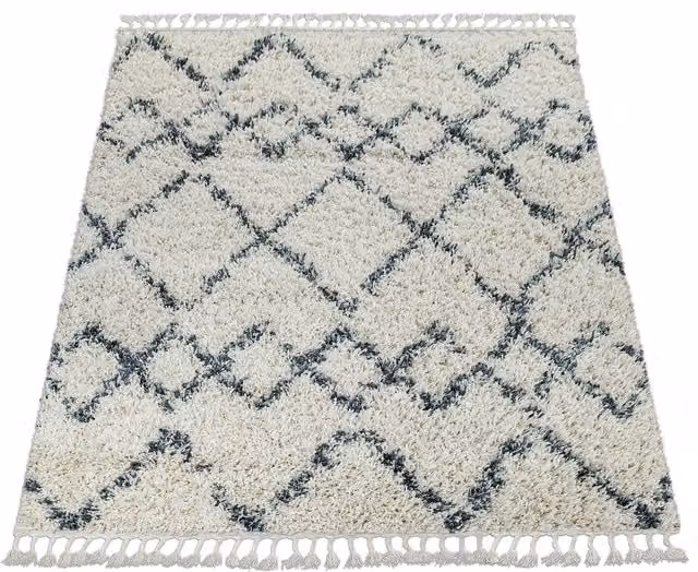 Tappeto a pelo alto Nadori beige stile marocchino moderno L: 120 cm, P: 170 cm – 1