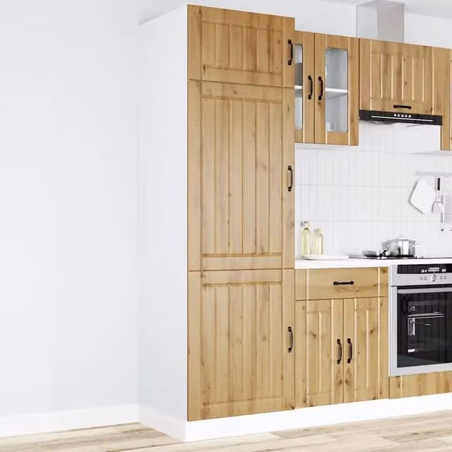 Armadio da Cucina-Credenza da Cucina Lucca Rovere Artigianale Legno Multistrato