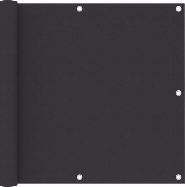 Paravento da Balcone Antracite 90x500 cm in Tessuto Oxford