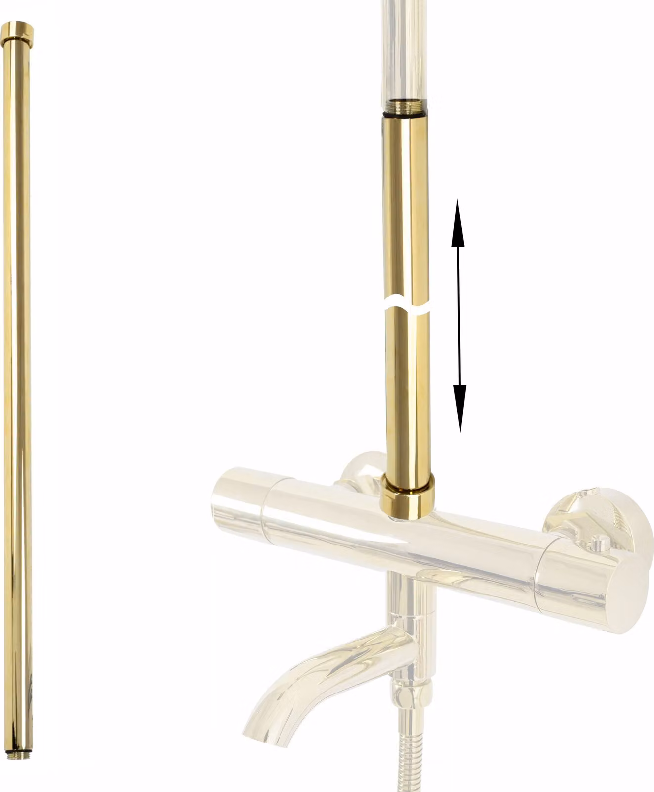 Prolunga per Set Vasca/Doccia Rea 60 cm Gold