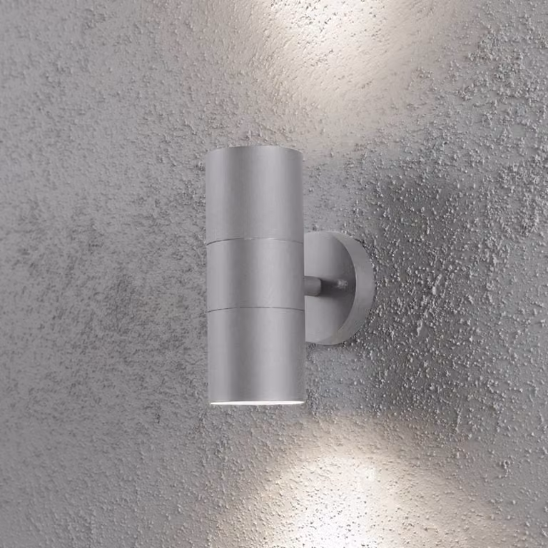 Konstsmide Applique da esterni NEW, dimmerabile, Alluminio / Grigio / Zincato, Metallo, Moderno, Applique da esterni