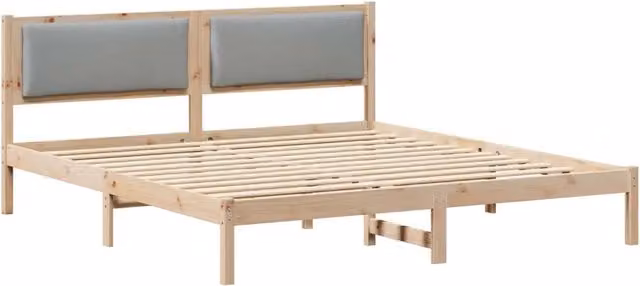 Letto matrimoniale | Letto per adulti | Struttura del letto Grigio chiaro 180 x 200 cm Pino massello