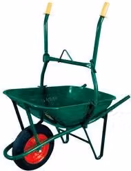 Carriola ribaltabile C Line Garden in acciaio verde da 75 L