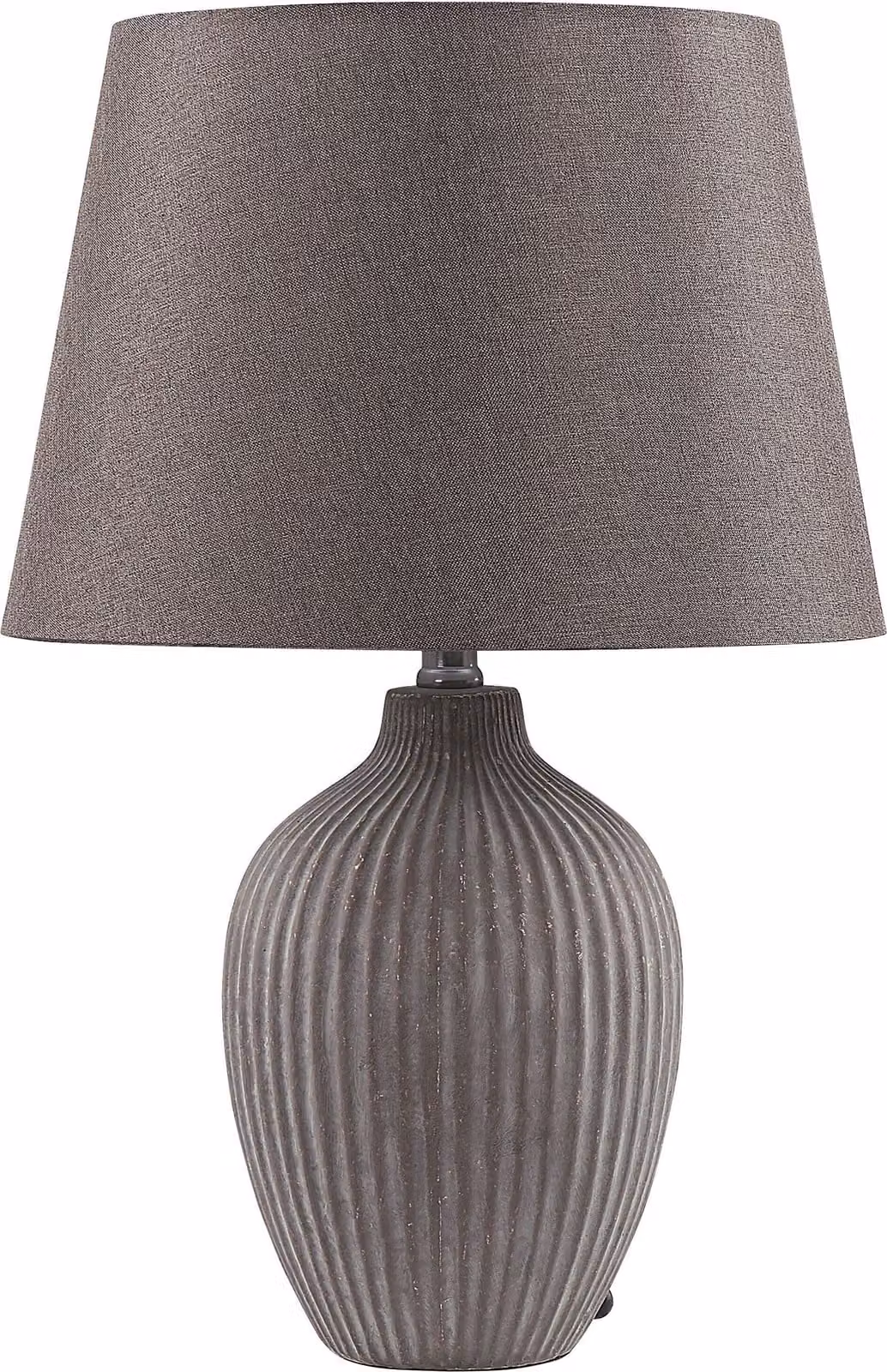 BELIANI Lampada da tavolo in Vetroceramica marrone 52 cm paralume in tessuto lampada da salotto in stile retrò
