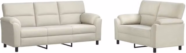 Set di divani 2 pcs Crema Velluto 3430498