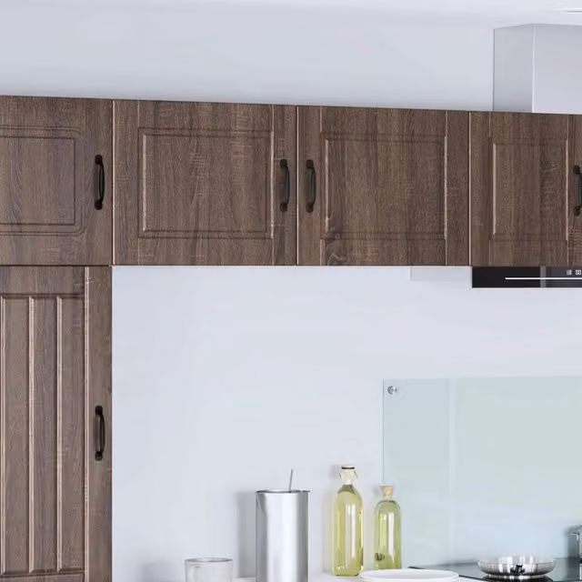 Mobile da cucina con porta 2 pz-Set di 2 Armadio da cucina Rovere Marrone 50 x 31 x 40 cm