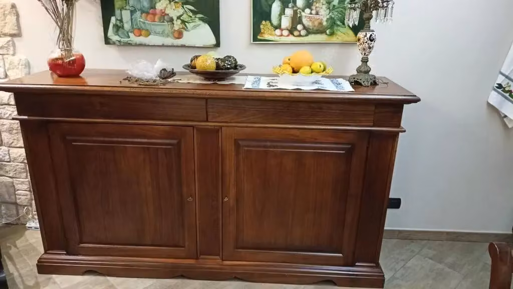 Madia credenza in legno finitura bassano marrone Mobili 2G L: 220 cm, P: 60 cm, H: 115 cm – 3