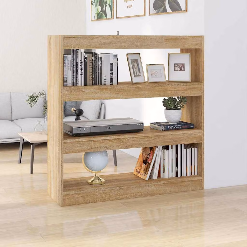 Libreria/Divisorio vidaXL in Rovere Sonoma, Colore Marrone, L 100 cm x P 30 cm x H 103 cm