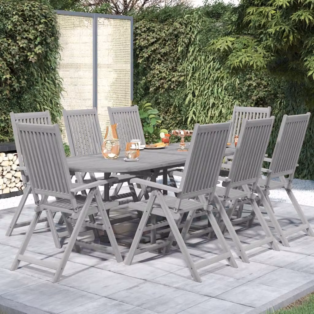Maison Exclusive - Set da pranzo da giardino in 9 pezzi in legno massello di acacia