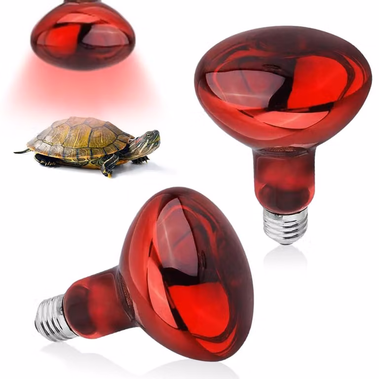 Lampada riscaldante a infrarossi, 100 W, attacco E27, per rettili, confezione da 2 pezzi