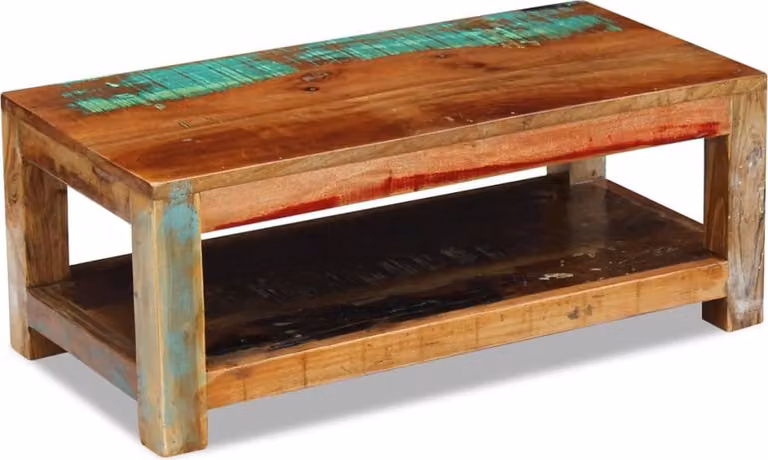 vidaXL Tavolino in legno vecchio 90x45x35 cm - Tavolino - Tavolini - Tavolino in legno - Tavolini in legno