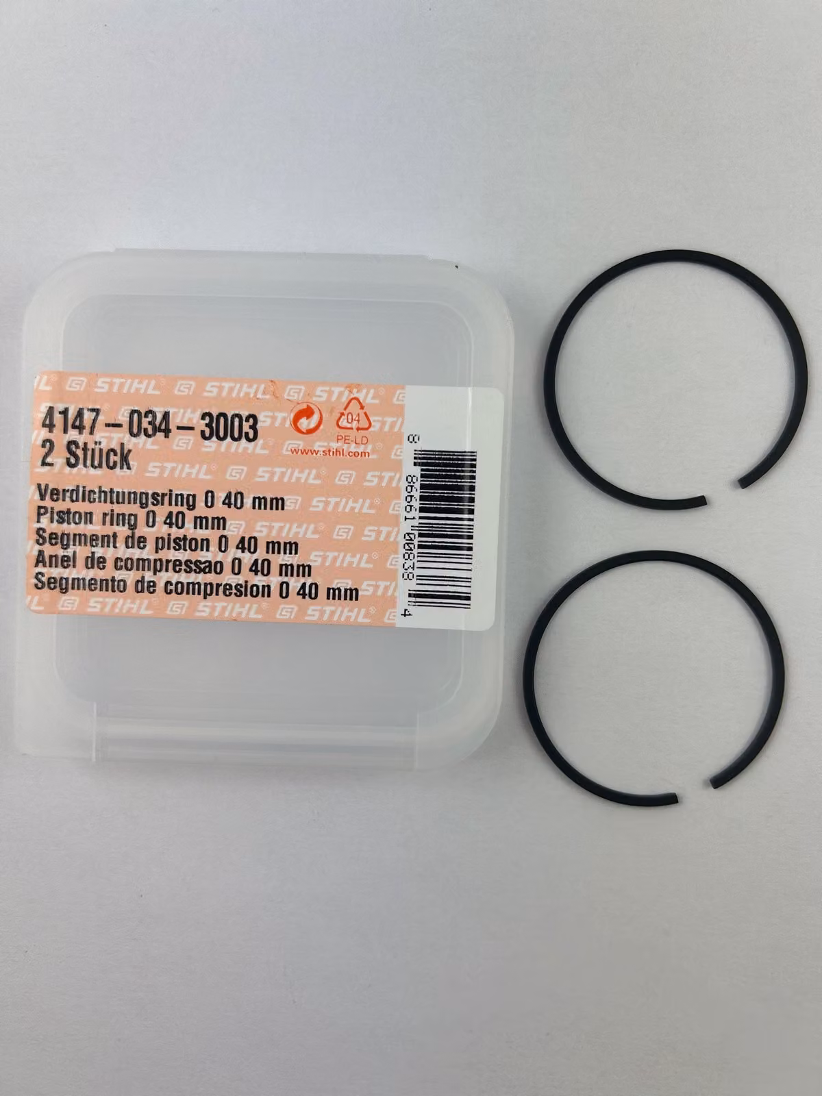 2x Originale STIHL fasce elastiche 41470343003 40mm MS201
