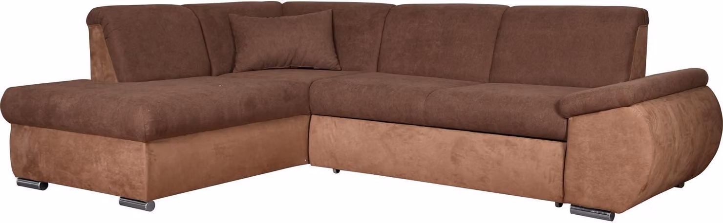 Bettfunktion Stoff Ecksofa L-Form Sofa Couch Design Couch Polster Textil Modern