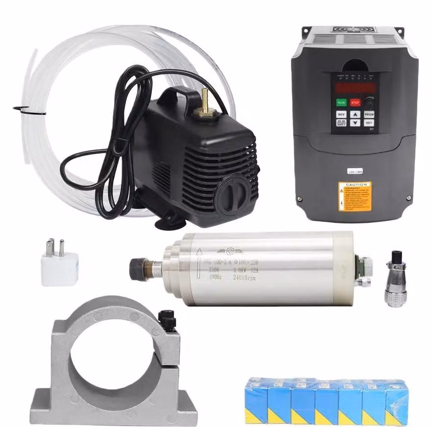 Motore mandrino CNC, potenza 3 kW, raffreddato ad acqua, kit 4