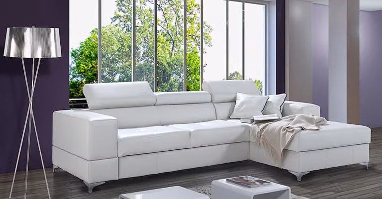 Ecksofa L-Form Sofa Design Polster Modern Textil Bettkasten Bettfunktion Stoff