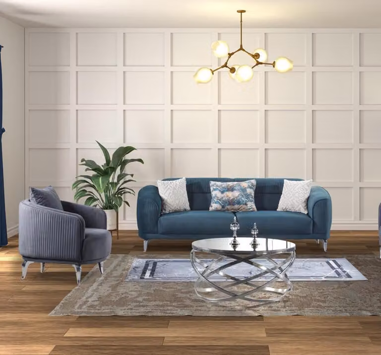 Sitzgarnitur Sofa-Set Wohnzimmergarnitur Polstergarnitur Couch Wohnlandschaft