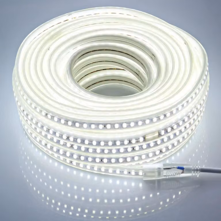 Nastro a LED 230V PCNING, 15m, bianco freddo 6000K, impermeabile IP67