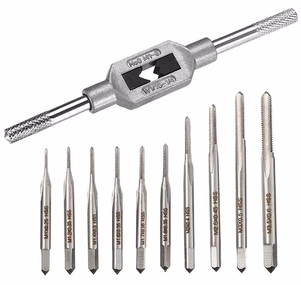 Set di 11 chiavi a T mini per la riparazione di filettature