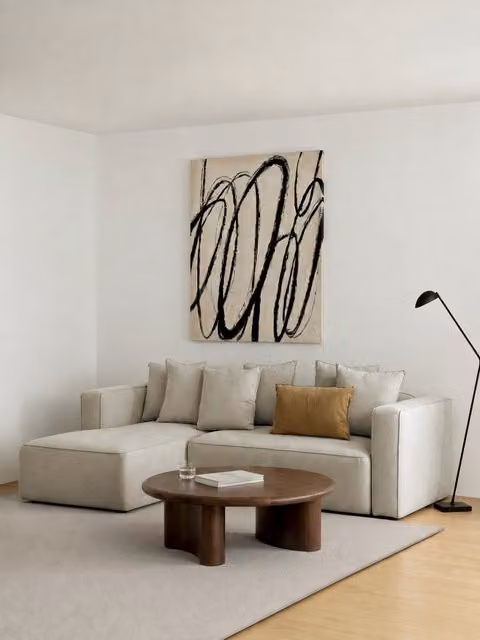 Divano letto chaise sinistra Livorno beige Kenay Home