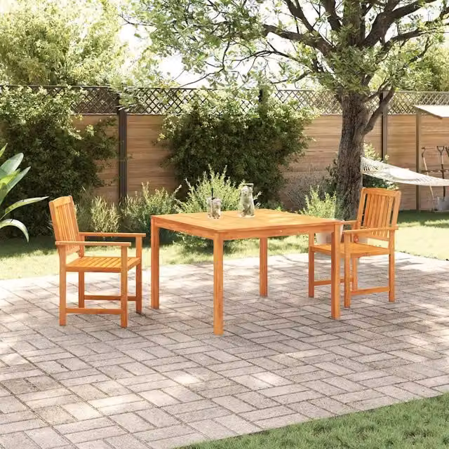 Set da Pranzo per Giardino 3 pz Marrone 3375684