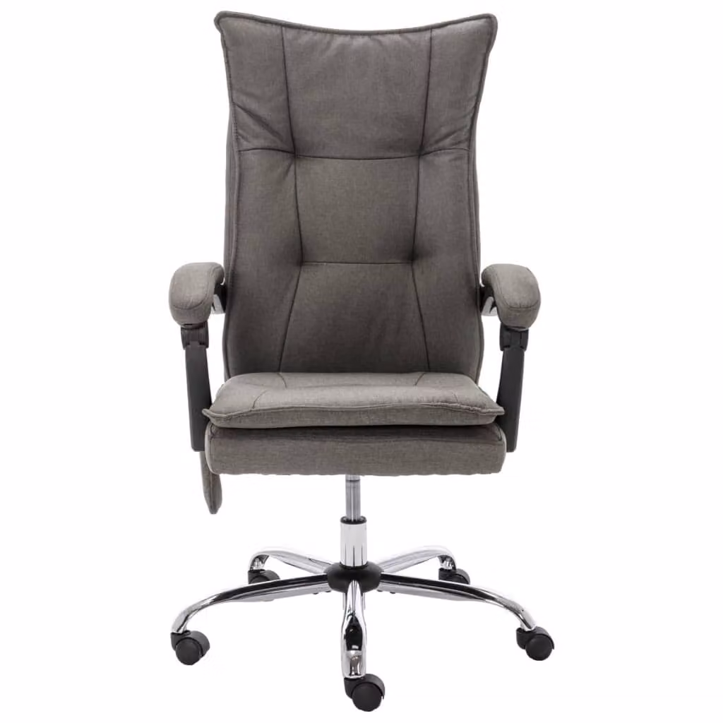 Sedia da ufficio massaggiante in tessuto grigio