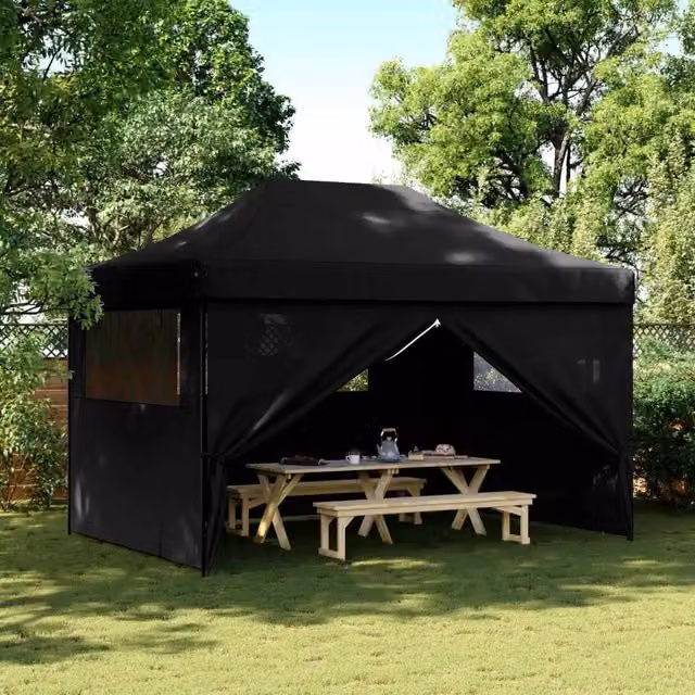Tenda Party-Tenda da festa Nero 279 x 410 x 315 cm Tessuto Oxford 894380