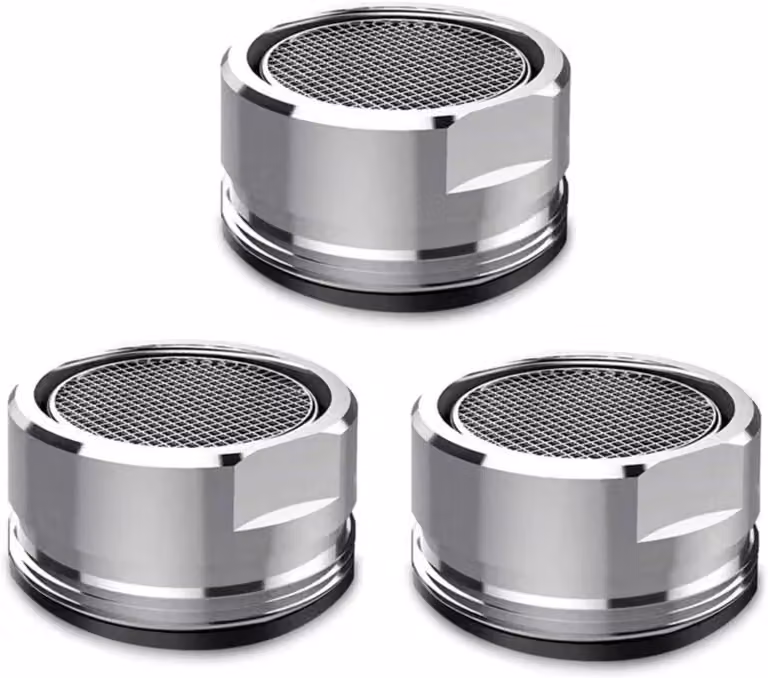 Set di 3 aeratori per rubinetti, filettatura M24, acciaio inossidabile, con guarnizioni, adatti per cucina e ristorante