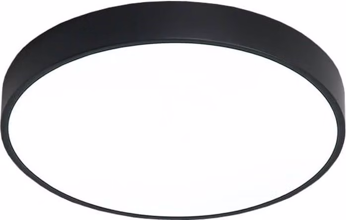 Plafoniera LED rotonda Modern in bianco e nero, 20 W, luce bianca calda, 1800 lm, alluminio, dimensioni: 5x30x30 cm, IP20, Abigali