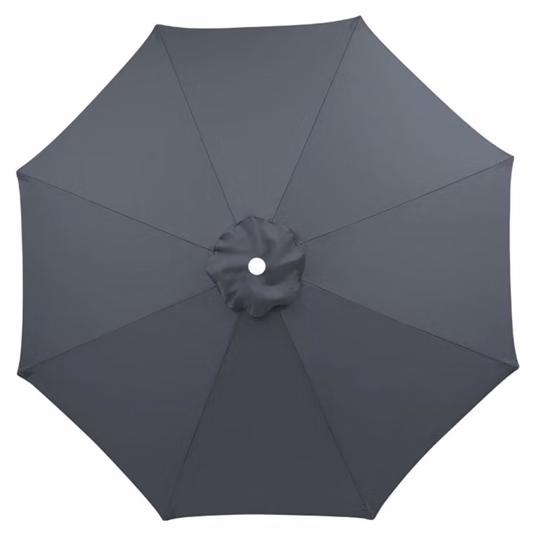 Copertura di ricambio per ombrellone, diametro 350 cm, colore grigio, protezione UV 50, resistente al vento, 8 stecche