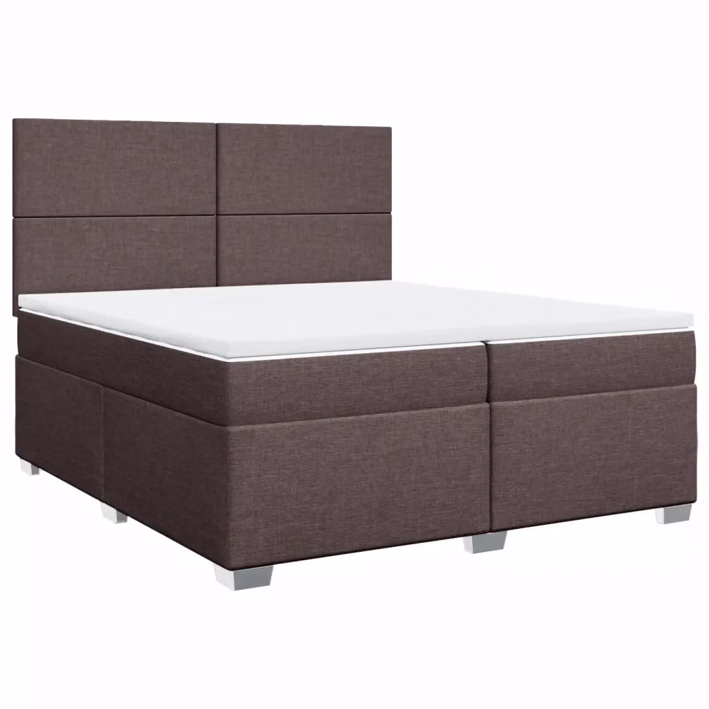 Letto Ibrido con Giroletto a Molle e Materasso vidaXL, Marrone e Bianco, L/P: 200 x 200 cm – 2