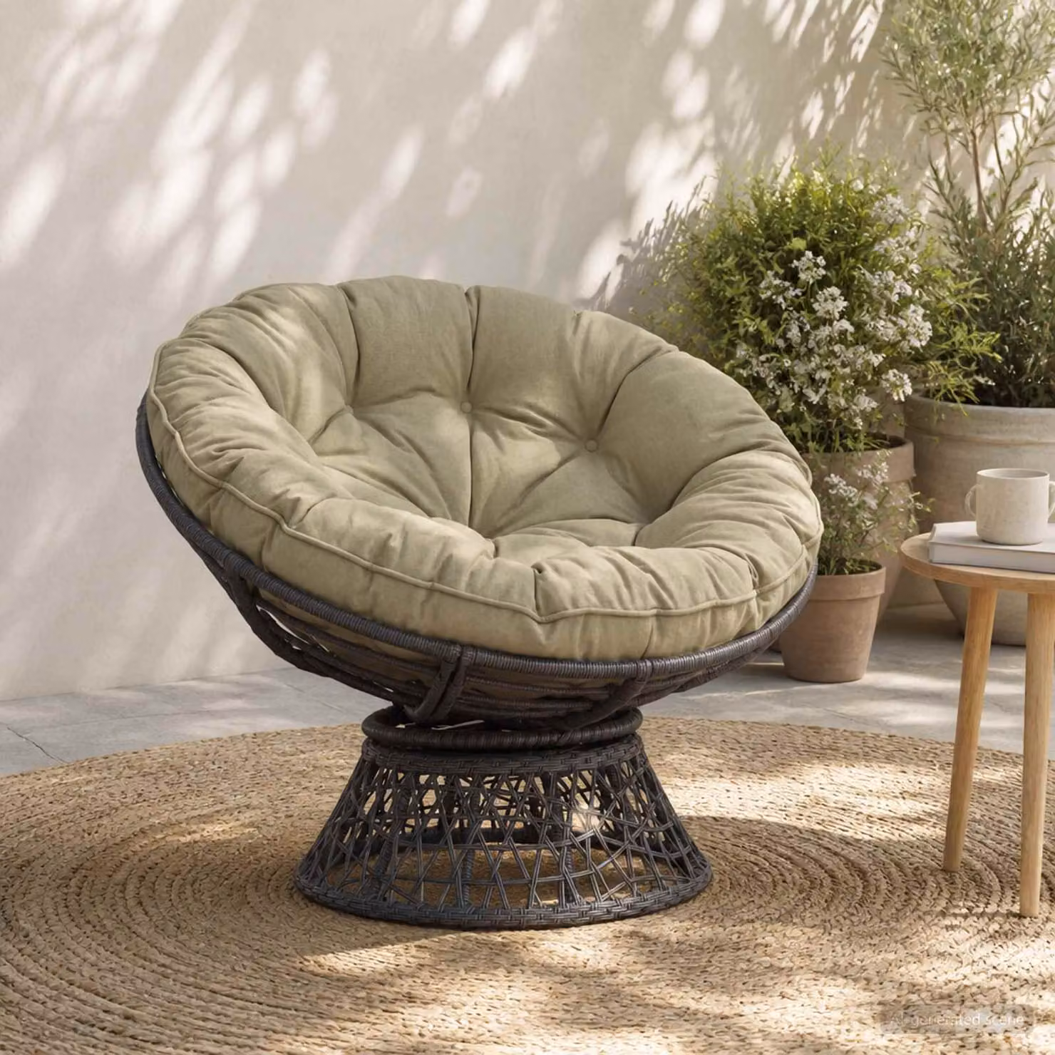 vidaXL Cuscino per Sedia Appesa VIANEN 100% Poliestere Verde chiaro