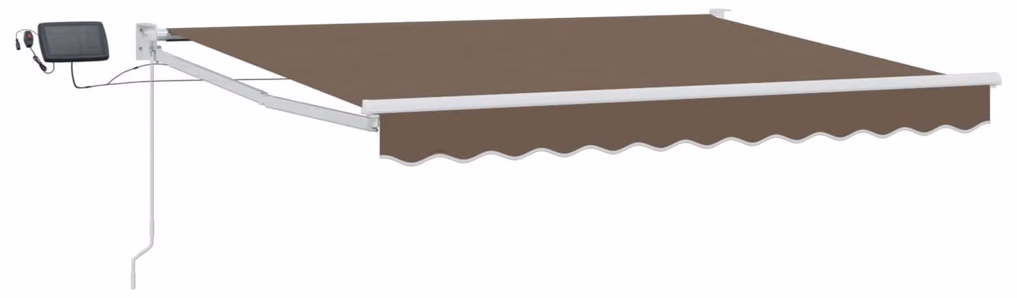Tenda retrattile manuale con LED Tortora