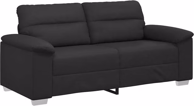 Divano | Divano da soggiorno | Sofa a 2 posti nero 180x81x84 cm in similpelle