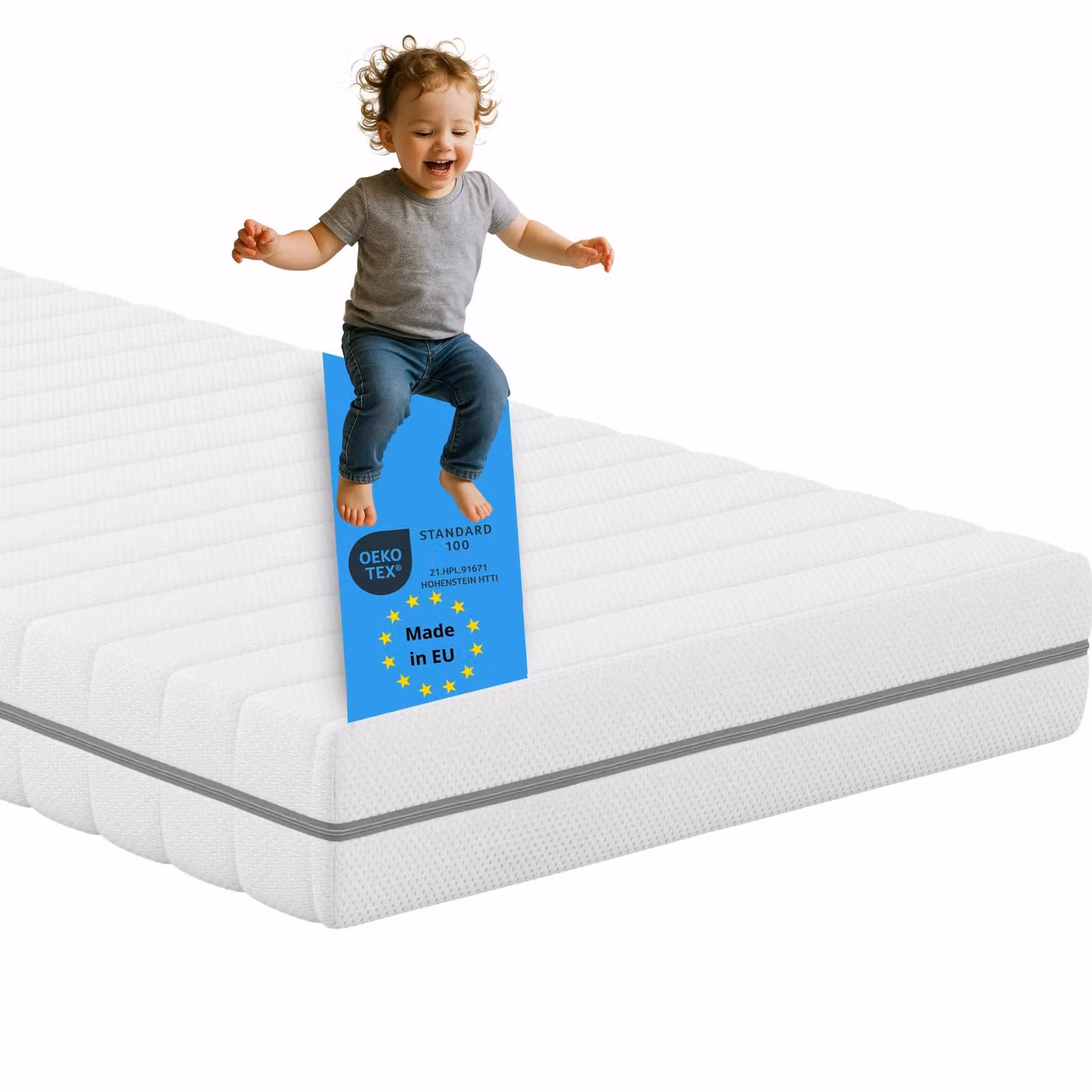 Materasso per bambini di alta qualità, 90 x 200 cm, 13 cm, rivestimento sfoderabile, Bodyprotect Junior Dreams