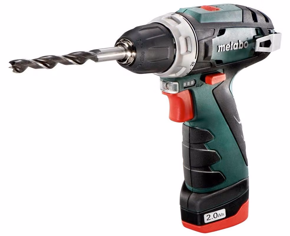 Metabo PowerMaxx BS Basic - Trapano/avvitatore a batteria - Attacco esagonale 10 mm - 34 N-m - 2 batterie - 12 V (600984000)