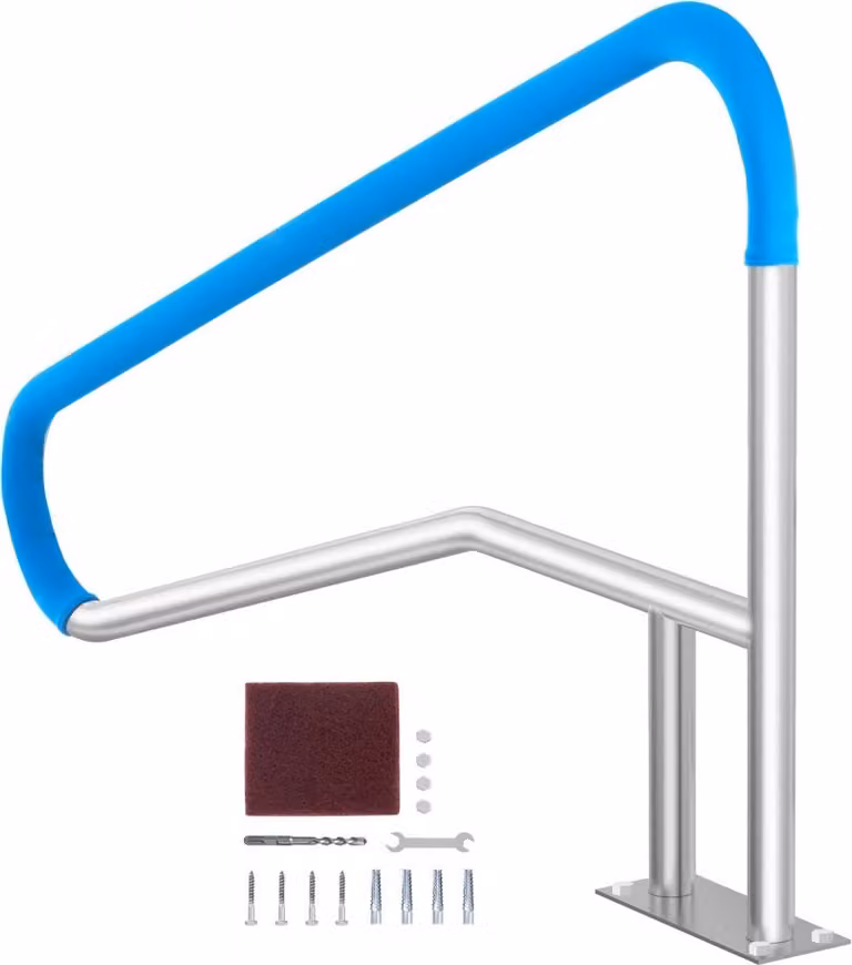 Corrimano per piscina 113,4 kg - Corrimano per ingresso in piscina - Ausilio per l'ingresso 1420x945x100 mm - Accesso alla piscina antiscivolo