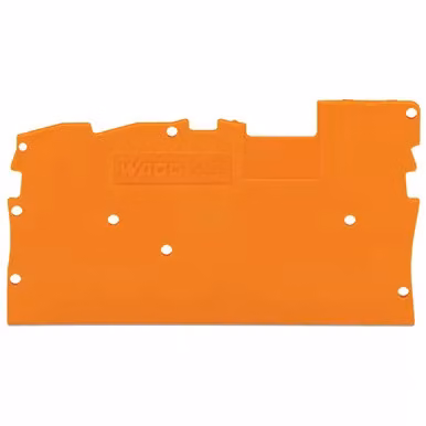 25 pezzi: piastra terminale e piastra intermedia, spessore 1 mm, arancione - Piastra terminale/di separazione per morsettiera 2022-1392