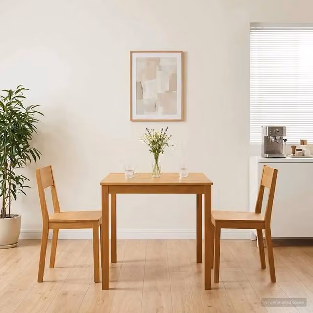 Tavolo da pranzo quadrato in legno di quercia massello vidaXL marrone L: 75 cm, P: 75 cm, H: 75,5 cm