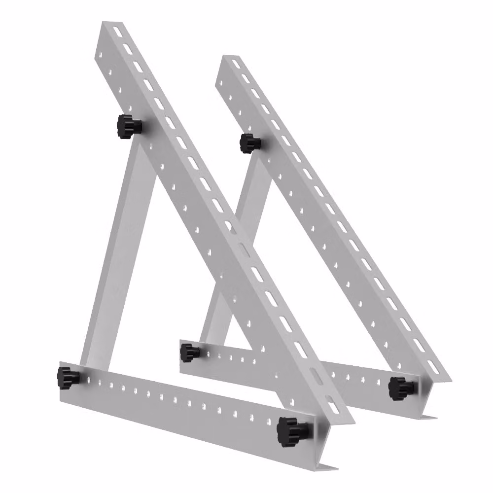 Supporto per moduli solari regolabile in inclinazione da 0 a 90° fino a 1148 mm di larghezza del modulo