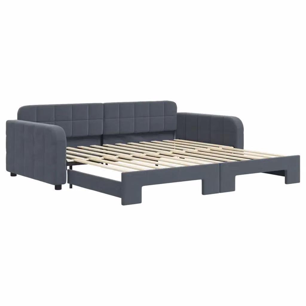 Divano Letto Moderno vidaXL Grigio con Struttura Imbottita per Soggiorno e Camera da Letto – 2