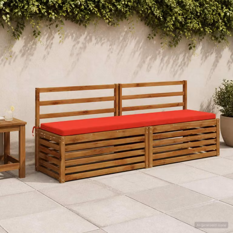 Cuscino per panchina vidaXL SOEST rosso in poliestere con rivestimento rimovibile e resistenza ai raggi UV
